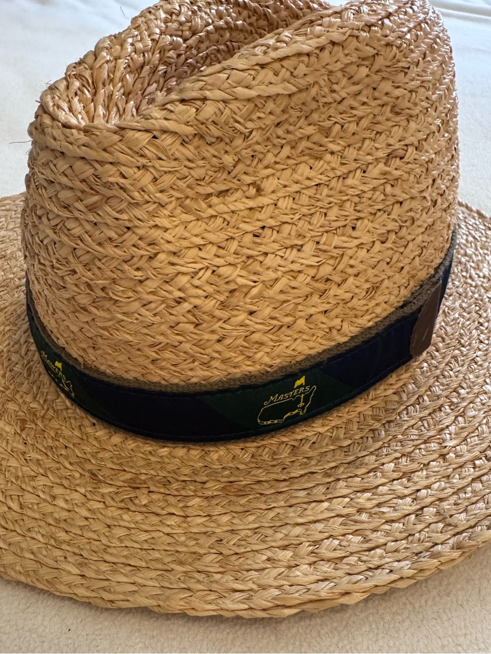 Masters Dorfman Pacific Golf Straw Hat Sun Hat Green Navy Band Classic Preppy